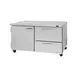 Turbo Air PUF-60-D2R(L)-N 60" 2-Section Undercounter Freezer w/ 2 Drawers & 1 Door, 17 cu. ft. 1 image