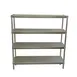 Prairie View A206048-4 NSF Knock Down 4 Tier Aluminum Shelving Unit - 48"W x 20"D x 60"H 1 image