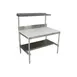 Prairie View AIFT303496-PT-BS 96"W Poly Top I-Frame Table With Stainless Steel Backsplash 1 image