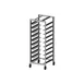 Prairie View LUGCT12-OTR 12 Pan Mobile Aluminum End Load Oval Tray Rack w/ 5" Bottom Load Slides 1 image