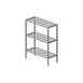 Prairie View SWB206048-3 Aluminum Institutional Square Bar Shelving w/ 3 Tier - 48" x 20" x 60" 1 image