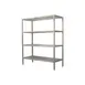 Prairie View SWB247236-4 Institutional 4 Tier Square Bar Shelving Unit - 36"W x 24"D x 72"H 1 image