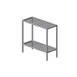 Prairie View SWT204860-2 Institutional All Welded 2-Shelf T-Bar Shelving Unit - 60" x 20" x 48" 1 image