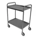Prairie View UCSS1830-2 Stainless Steel 2 Shelf Utility Carts - 19"W x 42"H X 31"L 1 image