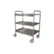 Prairie View UCSS1830-3 Stainless Steel 3 Shelf Utility Carts - 19"W x 42"H x 31"L 1 image