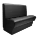 QA Group Olympic OLY30S-ADV27 30”Long Black Single Booth w/ Upholstered Plain Back and Seat 1 image