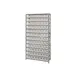 Quantum 1275-101CL Heavy-Duty Galvanized Steel 13 Shelf Shelving Unit w/ 96 Clear Bins Capacity  1 image