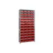 Quantum 1275-107 Heavy-Duty Galvanized Steel 13 Shelf Shelving Unit w/ 48 Bins Capacity  5 image