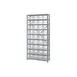 Quantum 1275-207CL Heavy-Duty Galvanized Steel 10 Shelf Shelving Unit w/ 36 Clear Bins Capacity  1 image