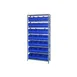 Quantum 1275-423 Heavy-Duty Galvanized Steel 8 Shelf Shelving Unit w/ 28 Bins Capacity  2 image