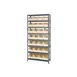 Quantum 1275-423 Heavy-Duty Galvanized Steel 8 Shelf Shelving Unit w/ 28 Bins Capacity  4 image