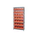 Quantum 1275-423 Heavy-Duty Galvanized Steel 8 Shelf Shelving Unit w/ 28 Bins Capacity  5 image