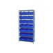 Quantum 1275-425 Heavy-Duty Galvanized Steel 8 Shelf Shelving Unit w/ 21 Bins Capacity  2 image