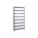 Quantum 1275-SB801CL Heavy-Duty Galvanized Steel 8 Shelf Shelving Unit w/ 56 Clear Bins Capacity  1 image