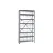 Quantum 1275-SB807CL Heavy-Duty Galvanized Steel 8 Shelf Shelving Unit w/ 28 Clear Bins Capacity  1 image