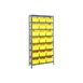 Quantum 1275-SB809 Heavy-Duty Galvanized Steel 8 Shelf Shelving Unit w/ 21 Bins Capacity  3 image