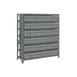 Quantum 1839-602 Heavy-Duty Galvanized Steel 7 Shelf Shelving Unit w/ 36 Bins Capacity 2 image