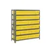 Quantum 1839-602 Heavy-Duty Galvanized Steel 7 Shelf Shelving Unit w/ 36 Bins Capacity 4 image