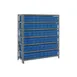 Quantum 1839-604 Heavy-Duty Galvanized Steel 7 Shelf Shelving Unit w/ 54 Bins Capacity 1 image