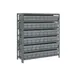 Quantum 1839-604 Heavy-Duty Galvanized Steel 7 Shelf Shelving Unit w/ 54 Bins Capacity 2 image