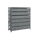 Quantum 1839-624 Heavy-Duty Galvanized Steel 7 Shelf Shelving Unit w/ 27 Bins Capacity 2 image