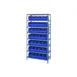 Quantum 1875-461 Heavy-Duty Galvanized Steel 8 Shelf Shelving Unit w/ 35 Bins Capacity  2 image