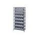 Quantum 1875-461 Heavy-Duty Galvanized Steel 8 Shelf Shelving Unit w/ 35 Bins Capacity  3 image