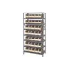 Quantum 1875-461 Heavy-Duty Galvanized Steel 8 Shelf Shelving Unit w/ 35 Bins Capacity  4 image