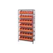 Quantum 1875-461 Heavy-Duty Galvanized Steel 8 Shelf Shelving Unit w/ 35 Bins Capacity  5 image