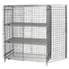 Quantum 2148-63SEC-2 Chrome Stationary Security Unit with 4 Shelves, 21" x 48" x 63" 1 image