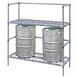 Quantum 244854DGY Gray Epoxy Coated Keg Rack with 6 Kegs Capacity and 2-Tier, 48" x 24" x 54" 1 image