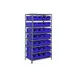 Quantum 2475-950 Heavy-Duty Galvanized Steel 8 Shelf Shelving Unit w/ 28 Bins Capacity 1 image