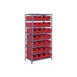 Quantum 2475-950 Heavy-Duty Galvanized Steel 8 Shelf Shelving Unit w/ 28 Bins Capacity 2 image