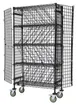 Quantum M1436-69BWSECBK Mobile Security Wine Rack, 36"x18"x69", 3 Shelves, 4 Bottle Inserts, Epoxy Finish 1 image