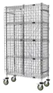 Quantum M1448-69BWSEC Security Unit, Mobile Wine Bulk Storage, 48"W x 18"D x 69"H, Chrome Finish, NSF, 12 Dividers 1 image