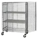 Quantum M2136-69SEC-2 Chrome Mobile Security Cart with 4 Shelves, 21" x 36" x 69" 1 image