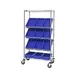 Quantum MWRS-5-92035 NSF 5 Shelf Chrome Mobile Bin Systems Wire Shelving Unit - 36" x 18" x 63" 1 image