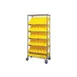 Quantum MWRS-7-604 NSF 7 Shelf Chrome Mobile Bin Systems Wire Shelving Unit - 36" x 18" x 80" 1 image