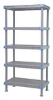 Quantum QP184286SS-5 NSF Millenia Gray Polymer 5 Shelf Solid Shelving Unit - 42" x 18" x 86" 1 image