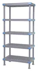 Quantum QP245486VS-5 NSF Millenia Gray Polymer 5 Shelf Vented Shelving Unit - 54" x 24" x 86" 1 image