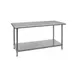 Quantum SST-2460U 60" Open Base Work Table with Undershelf, Flat Top / 18 Gauge Top 1 image