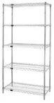 Quantum WR54-1236C-5 Wire Shelving Starter Kit, 36"W X 12"D X 54"H 1 image