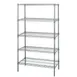 Quantum WR74-2460C-5 NSF 5 Shelf Chrome Wire Shelving Starter Kit - 60" x 24" x 74" 1 image
