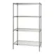 Quantum WR74-3072BK NSF 4 Shelf Black Epoxy Wire Shelving Starter Kit - 72" x 30" x 74" 1 image