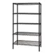 Quantum WR86-2172BK-5 NSF 5 Shelf Black Epoxy Wire Shelving Starter Kit - 72" x 21" x 86" 1 image