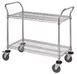 Quantum WRC-1860-2 Rolling Utility Cart with 2 Wire Shelves 1 image