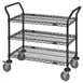 Quantum WRC-1860BK-3 Utility Cart with Black Epoxy Antimicrobial Finish 1 image