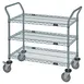Quantum WRC-2160GY-3  Gray Epoxy Utility Cart with 3 Wire Shelves 1 image