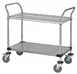 Quantum WRC-2430-2CG Chrome Plated Utility Cart with 2 Shelves 1 image