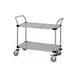 Quantum WRC-2448-2G Galvanized Solid 2-Shelf Utility Cart - 48" x 24" x 37-1/2" 1 image